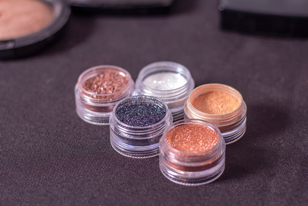 Glittery Makeup Jars - clean beauty myths